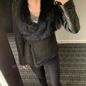 All Saints Mures Shearling Coat